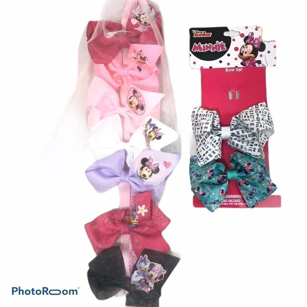 Lot of Nine Brand‎ New Minnie Mouse Clip Bows
